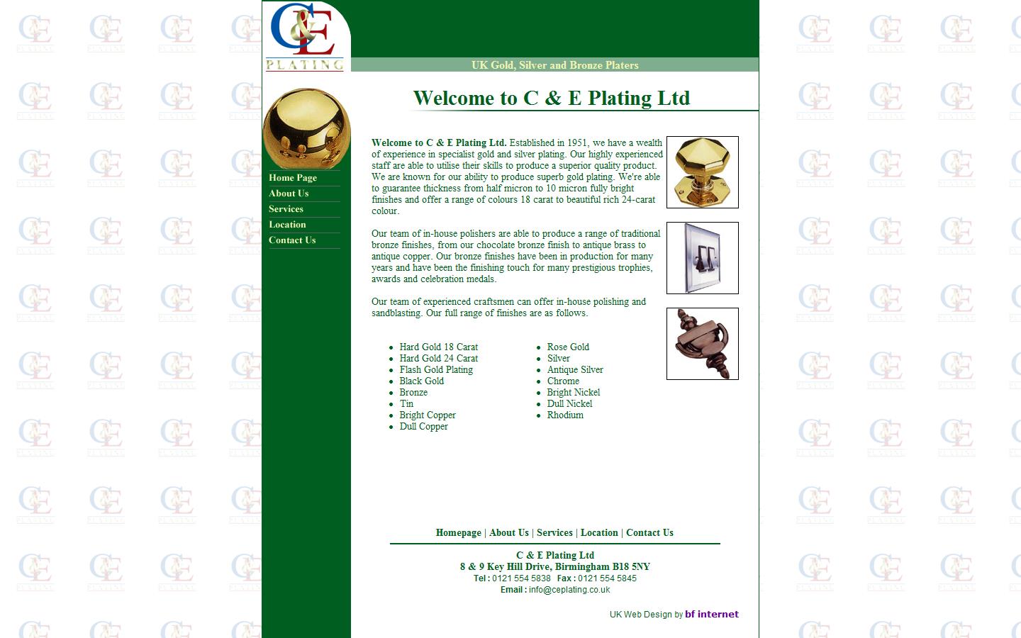 C & E Plating Ltd Website