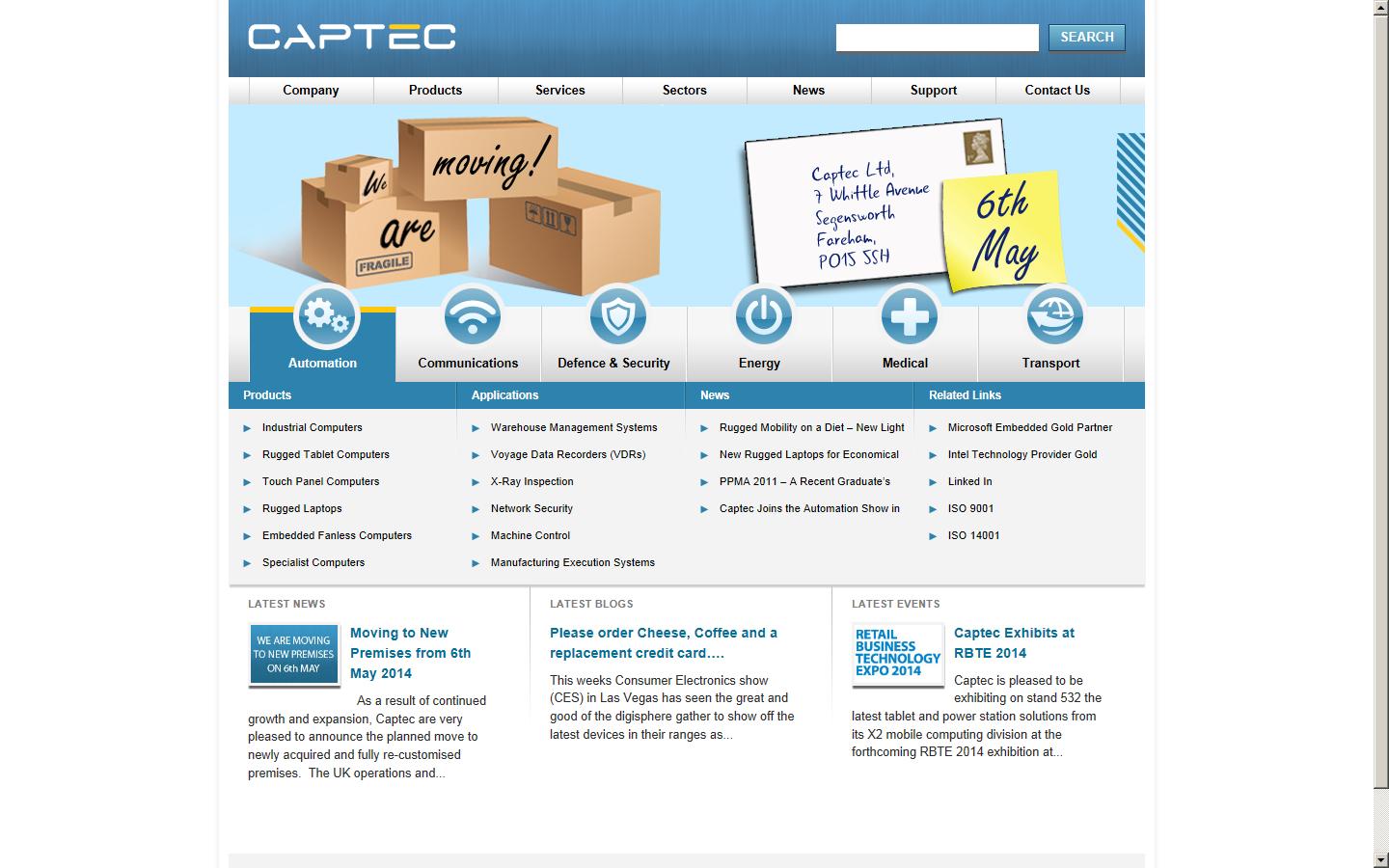 Captec Ltd Website