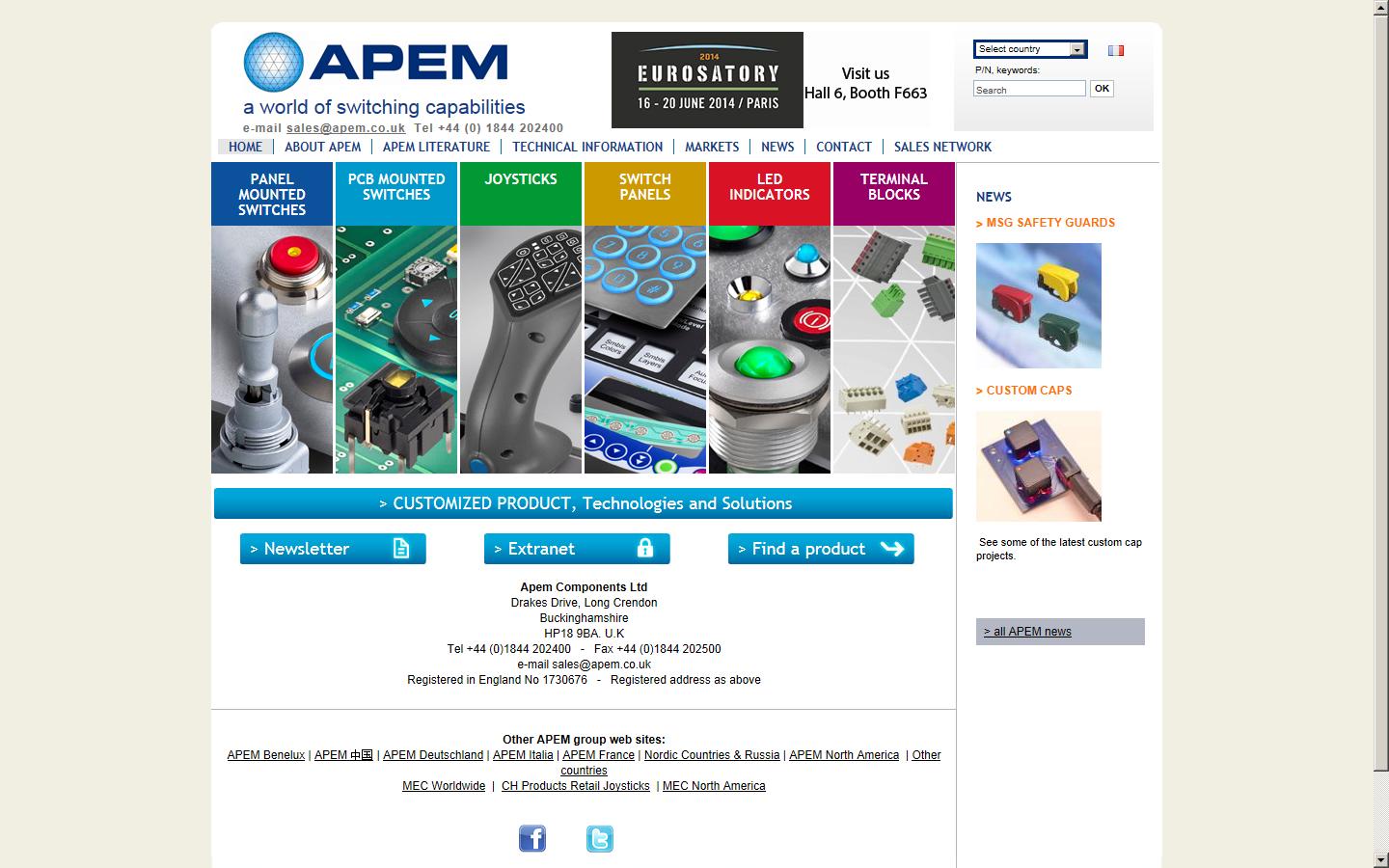 Apem Ltd Website