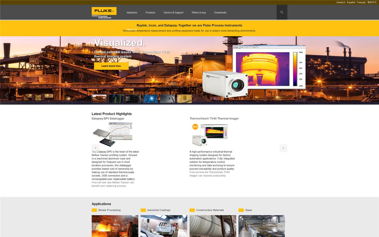 FLUKE Process Instruments GmbH Website