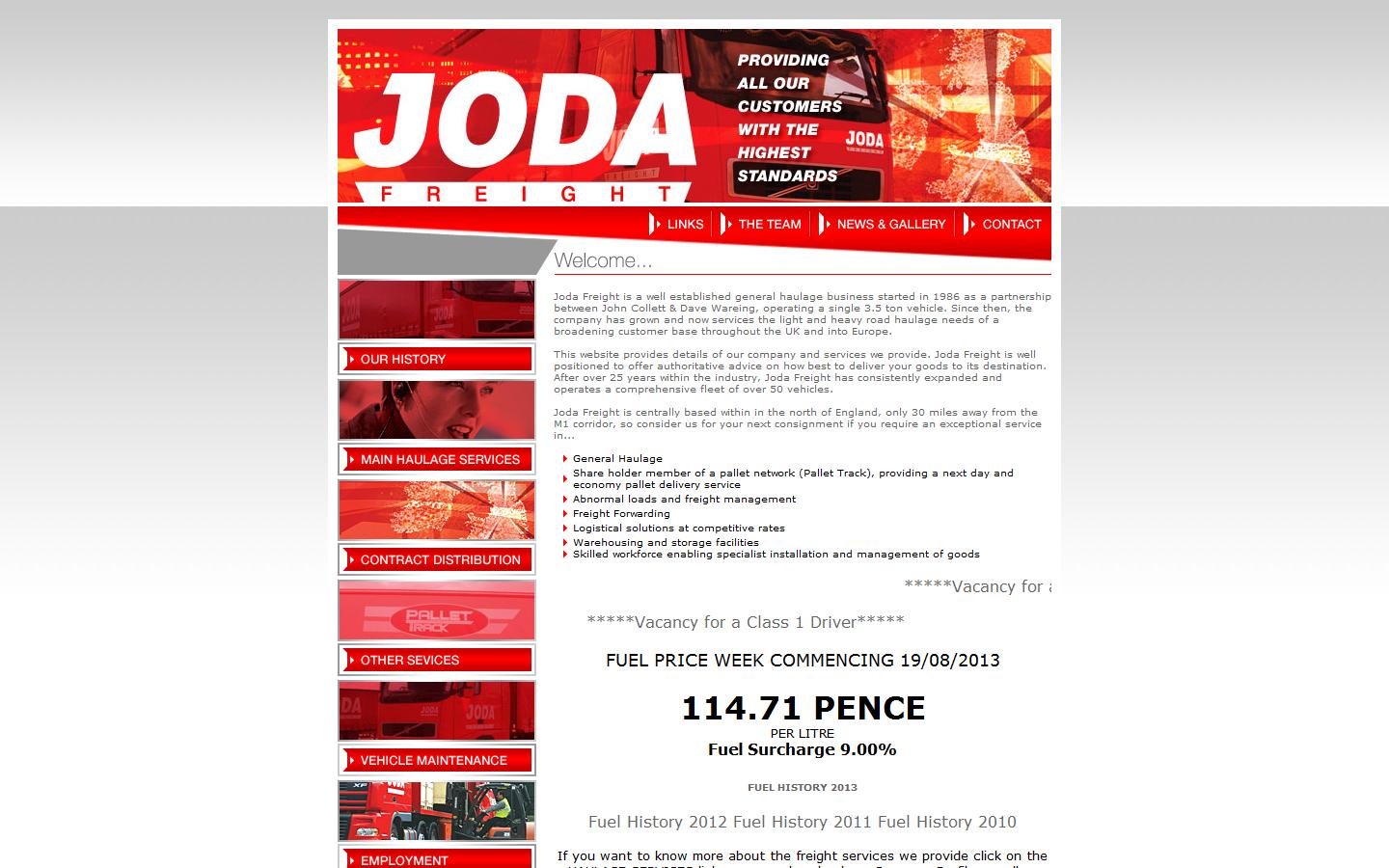 JODA FREIGHT LTD Website