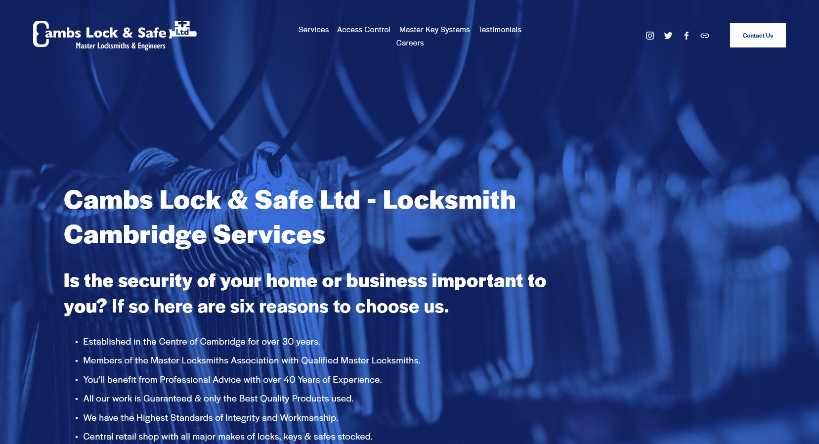 Cambs Lock & Safe Ltd Website