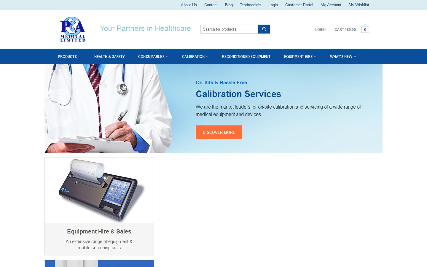 P&A Medical Ltd Website