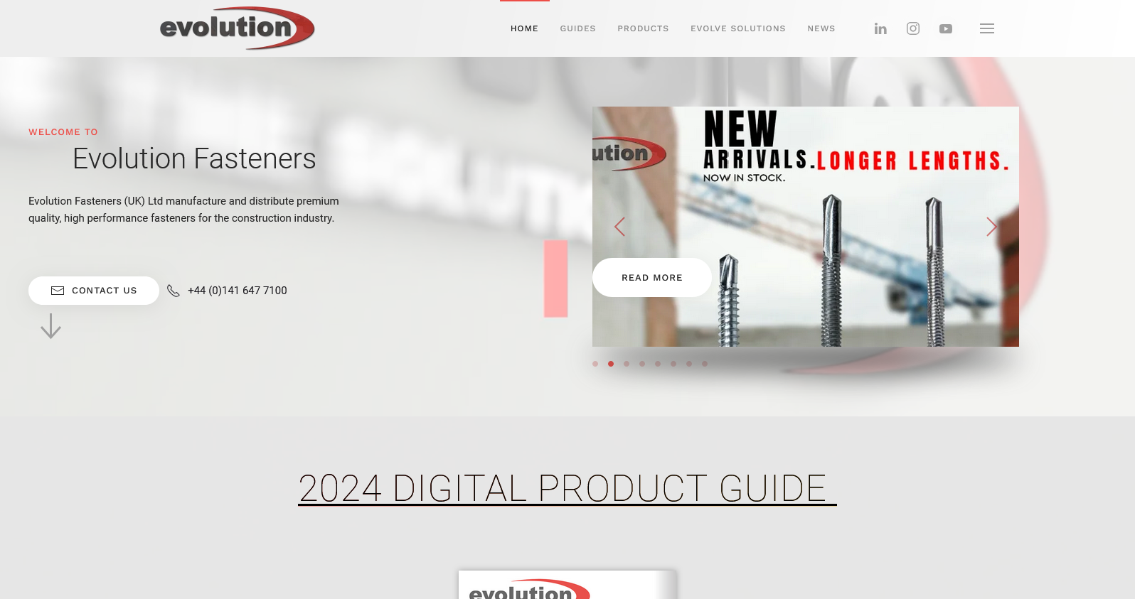 Evolution Fasteners UK Ltd Website