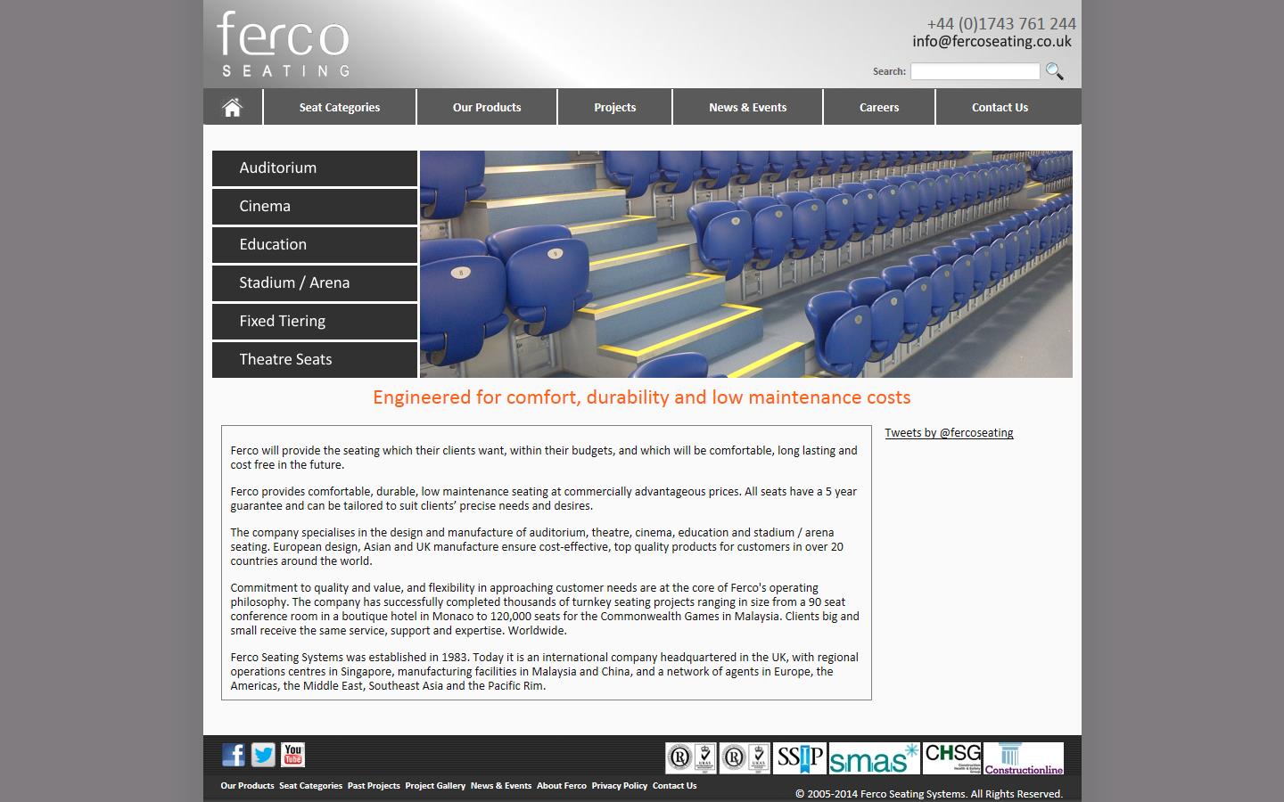 Ferco Seating Systems Ltd Website