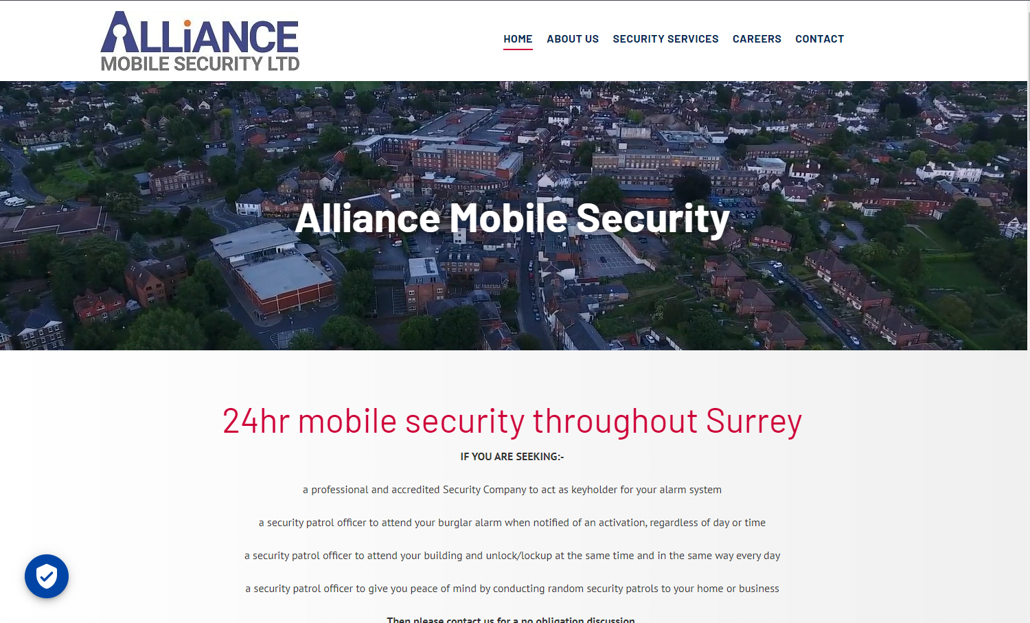 Alliance Mobile Security Ltd Website