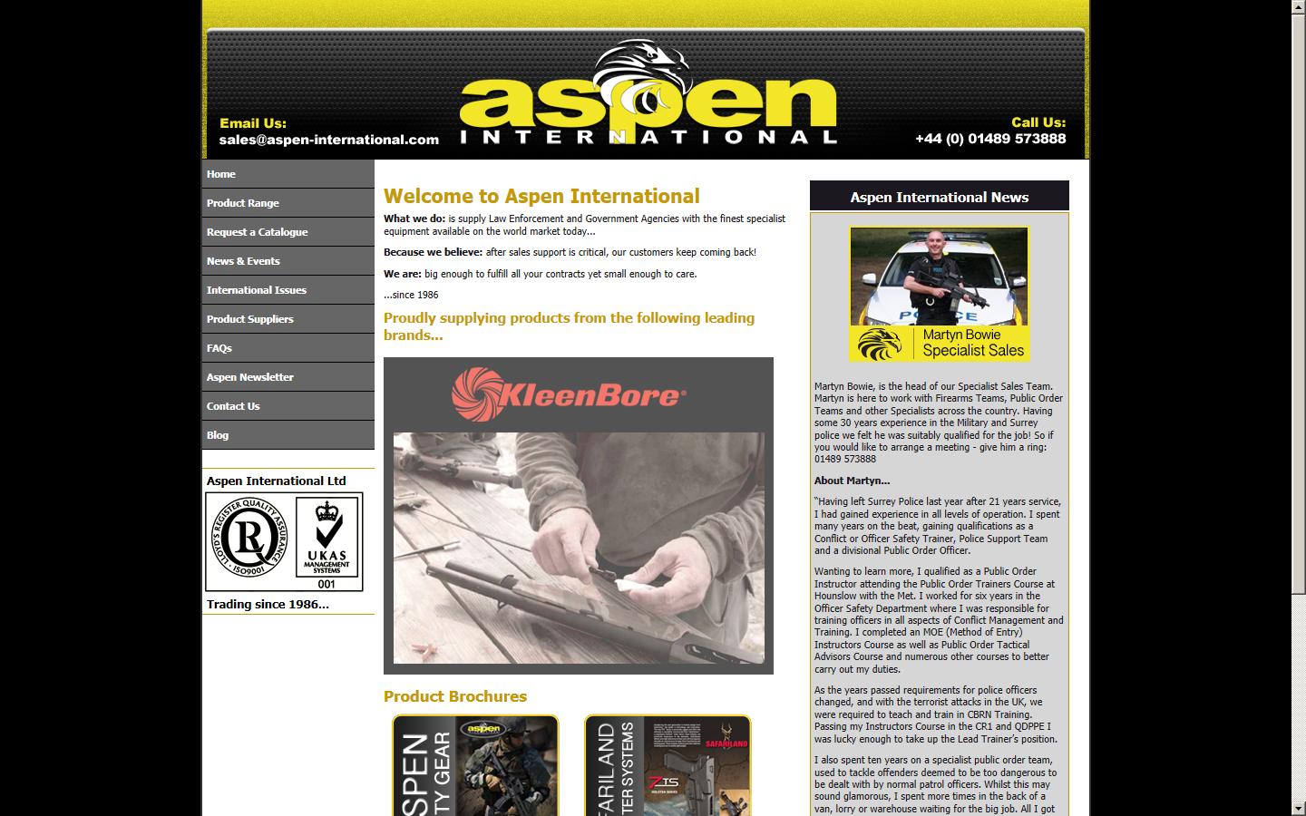 Aspen International Ltd Website