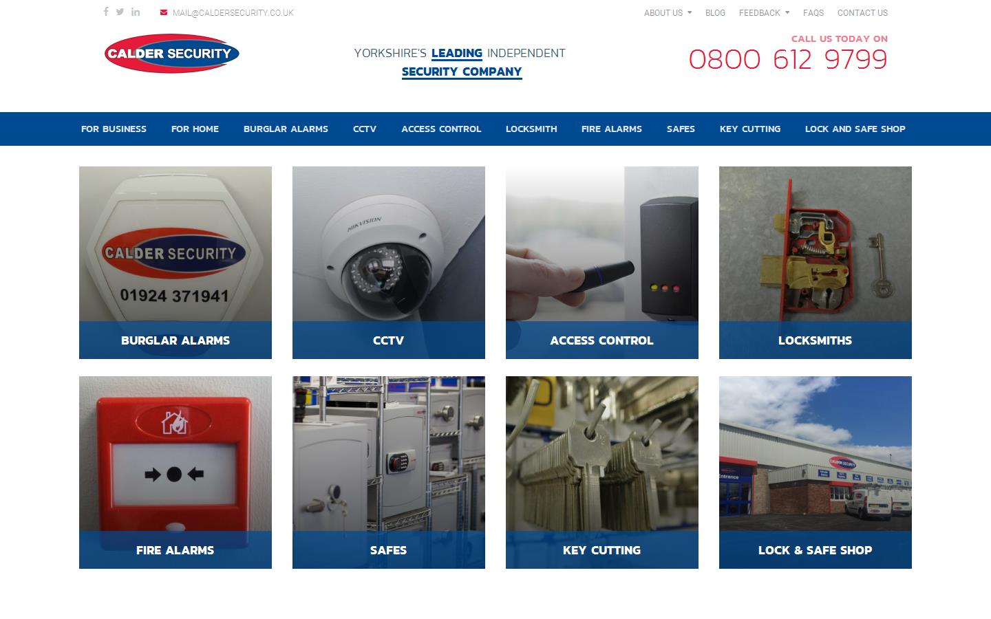 Calder Security Ltd Website