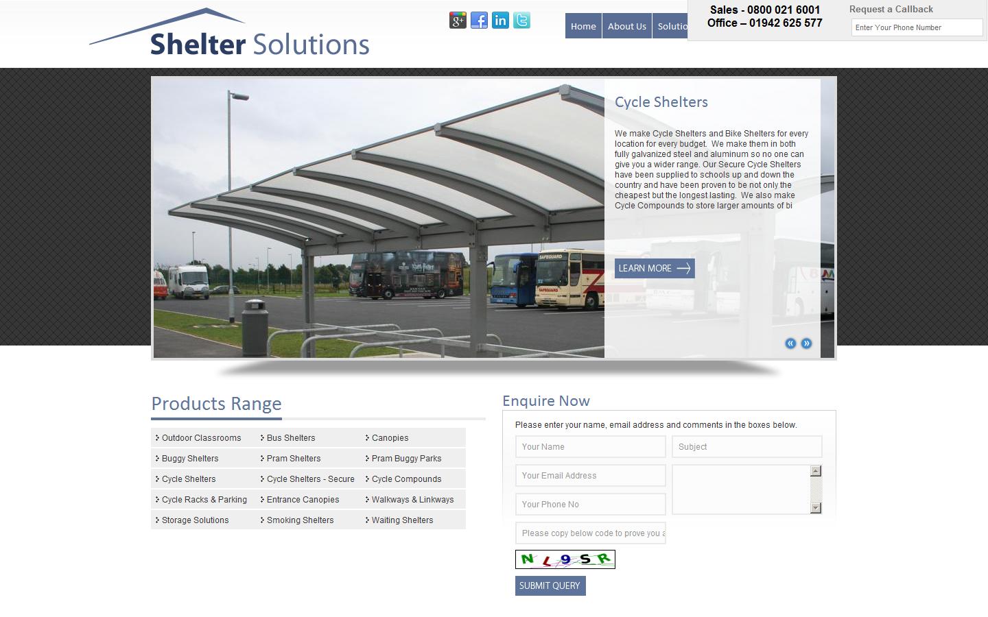 Shelter Solutions Website