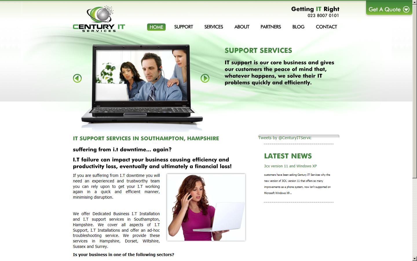 Century IT Services LLP Website