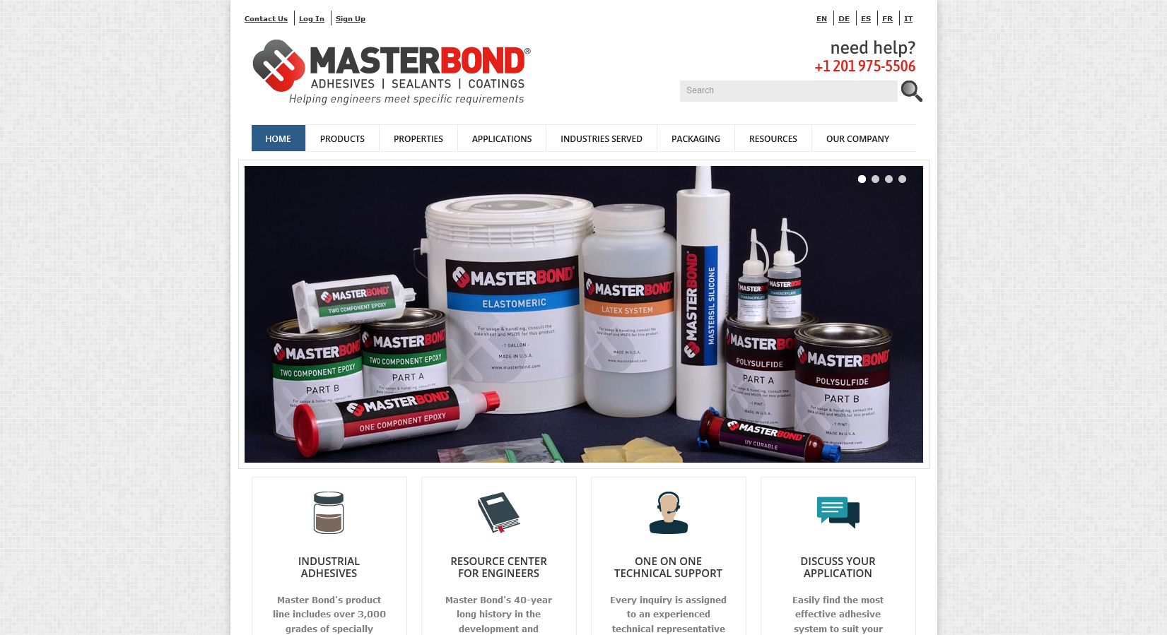 Master Bond Inc Website