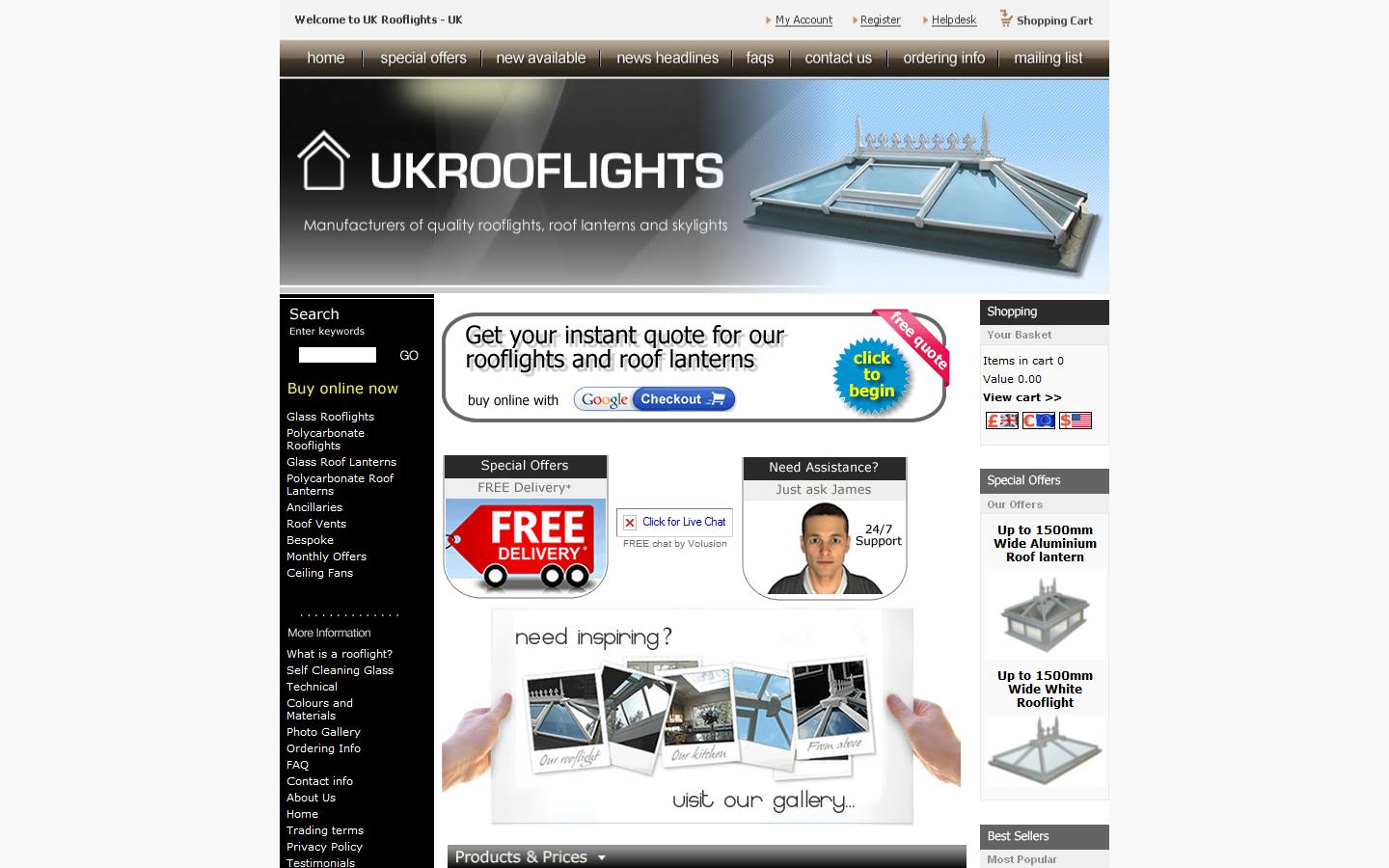 UK Roof Lights Website