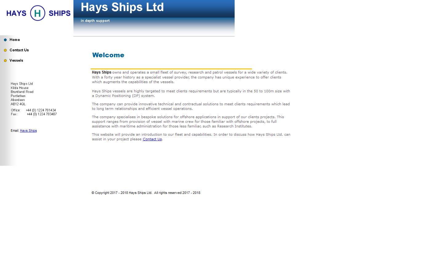 Hays Ships Website