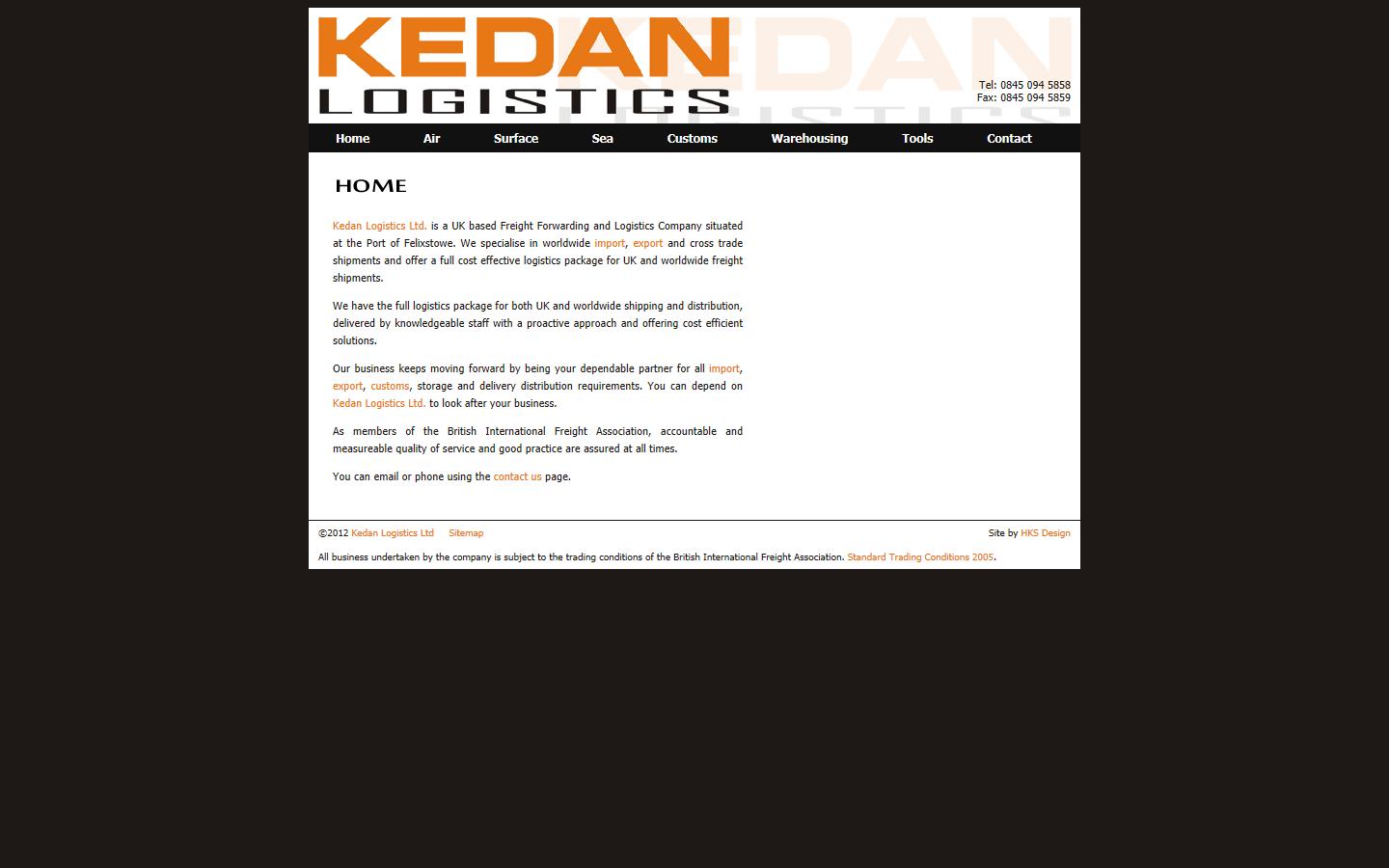 Kedan Logistics Ltd Website