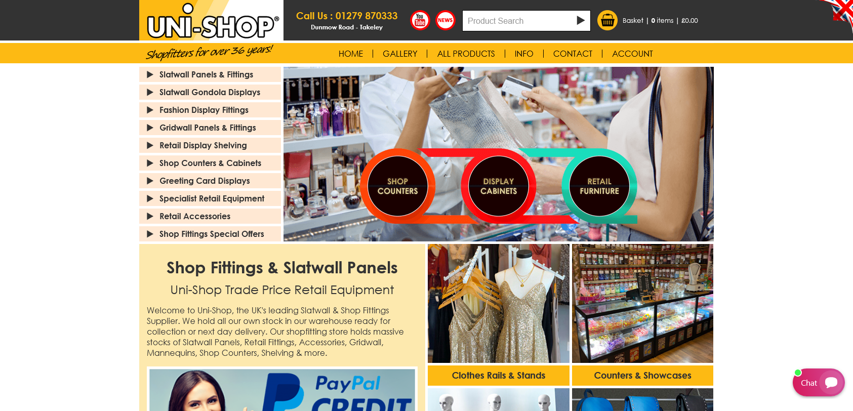 Uni Shop Fitting Ltd Website