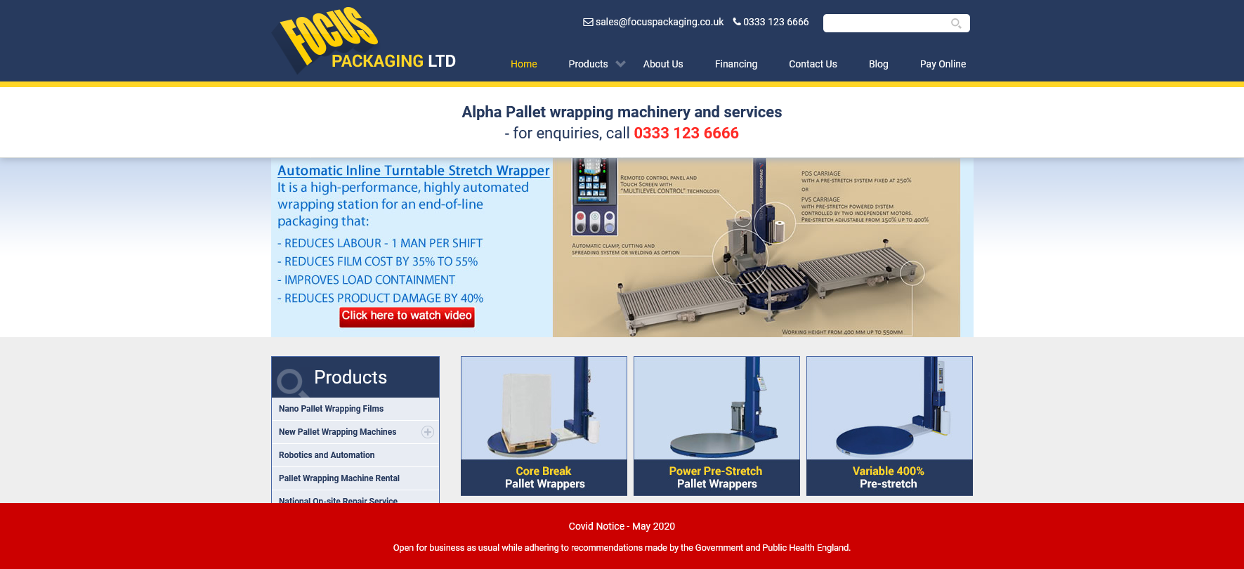 Focus Packaging Ltd Website