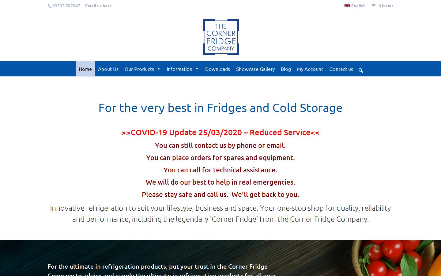 Corner Fridge Company Ltd Website