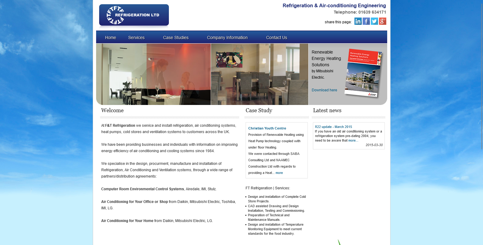 F&T Refrigeration Ltd Website