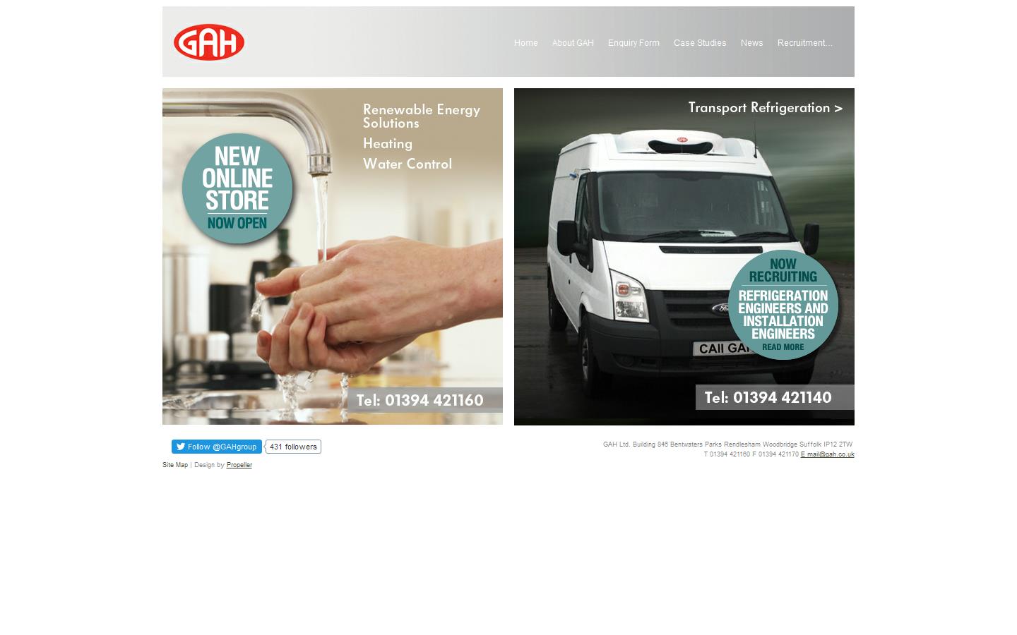 G A H (Refrigeration) Ltd Website