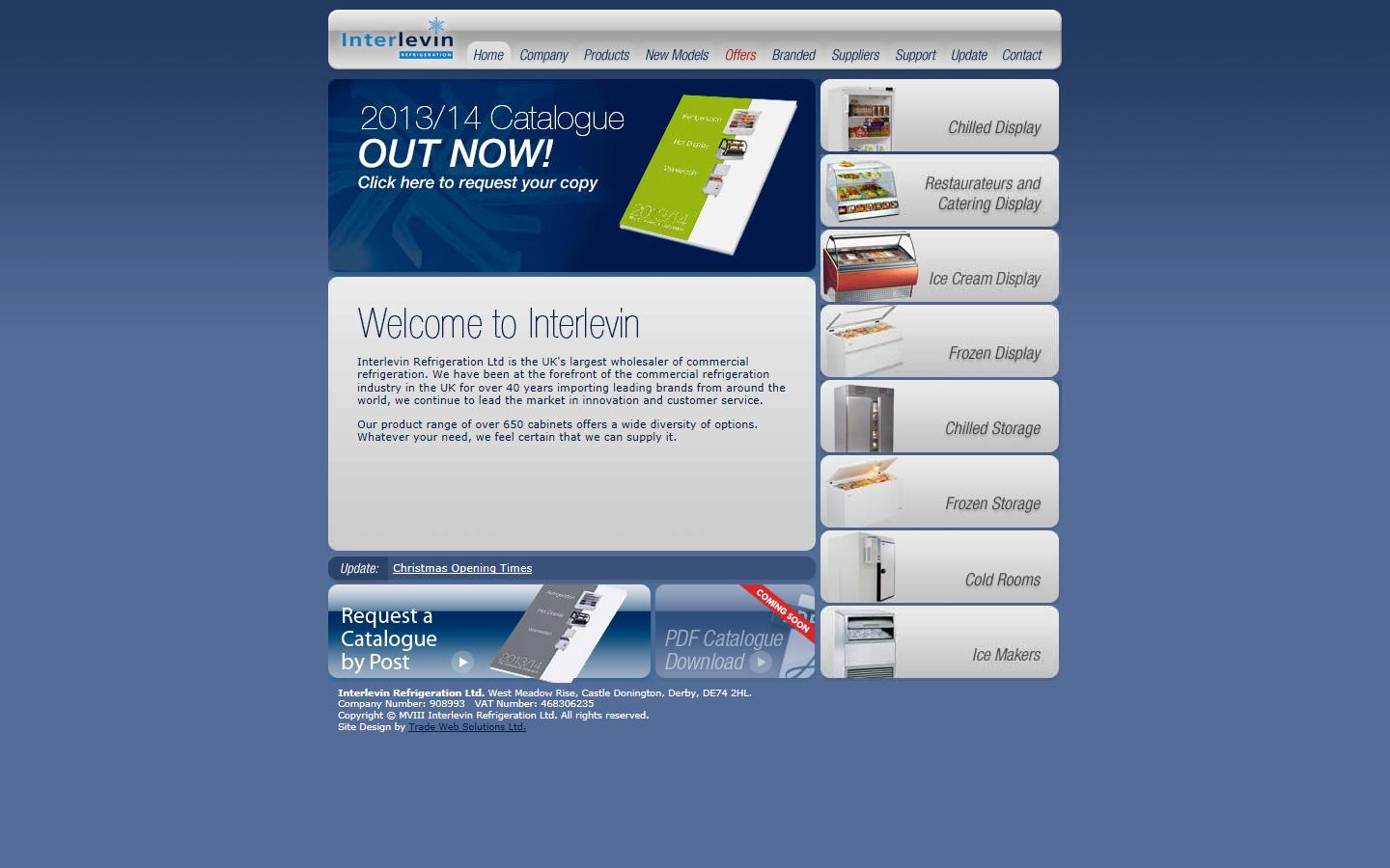 Interlevin Refrigeration Ltd Website