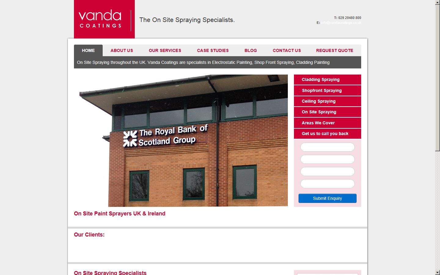 Vanda Coatings Website