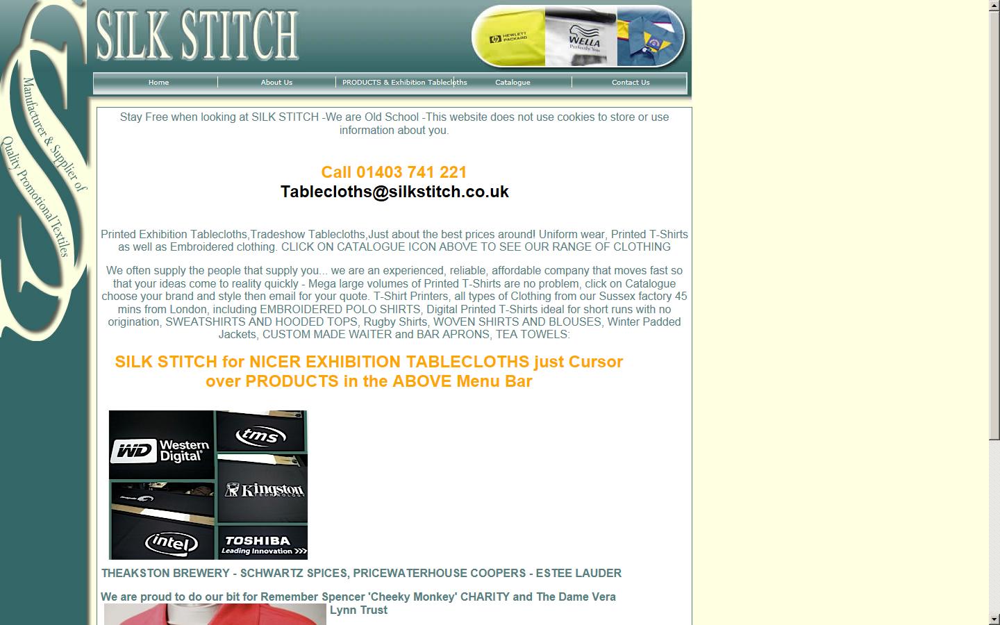 Silk Stitch Promotional Textiles Ltd Website