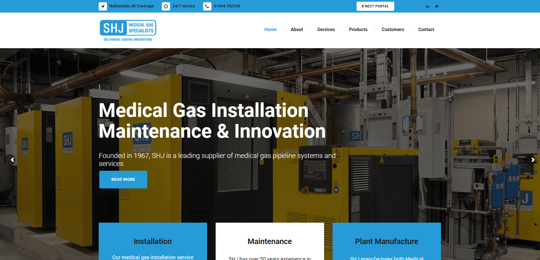 SHJ Medical Gas Specialists Ltd Website