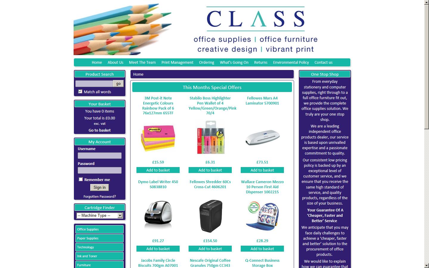 Class Office Equipment Ltd Website