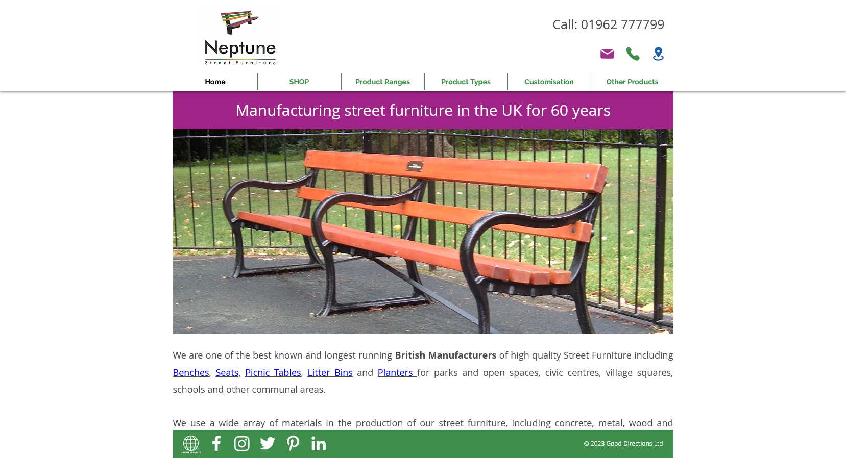 Neptune Street Furniture Website