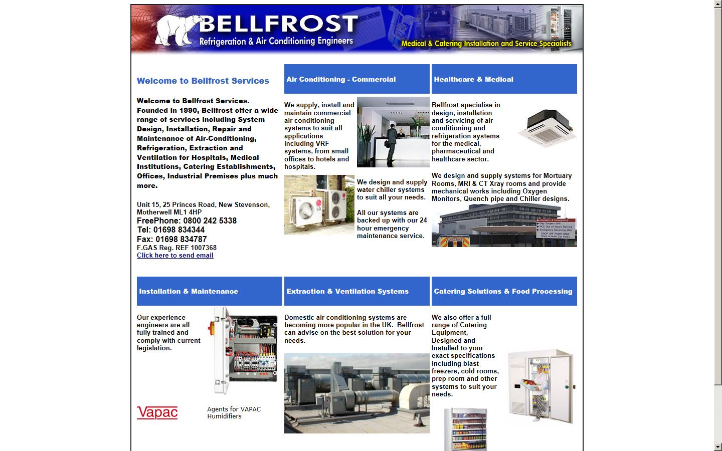 Bellfrost Services Ltd Website