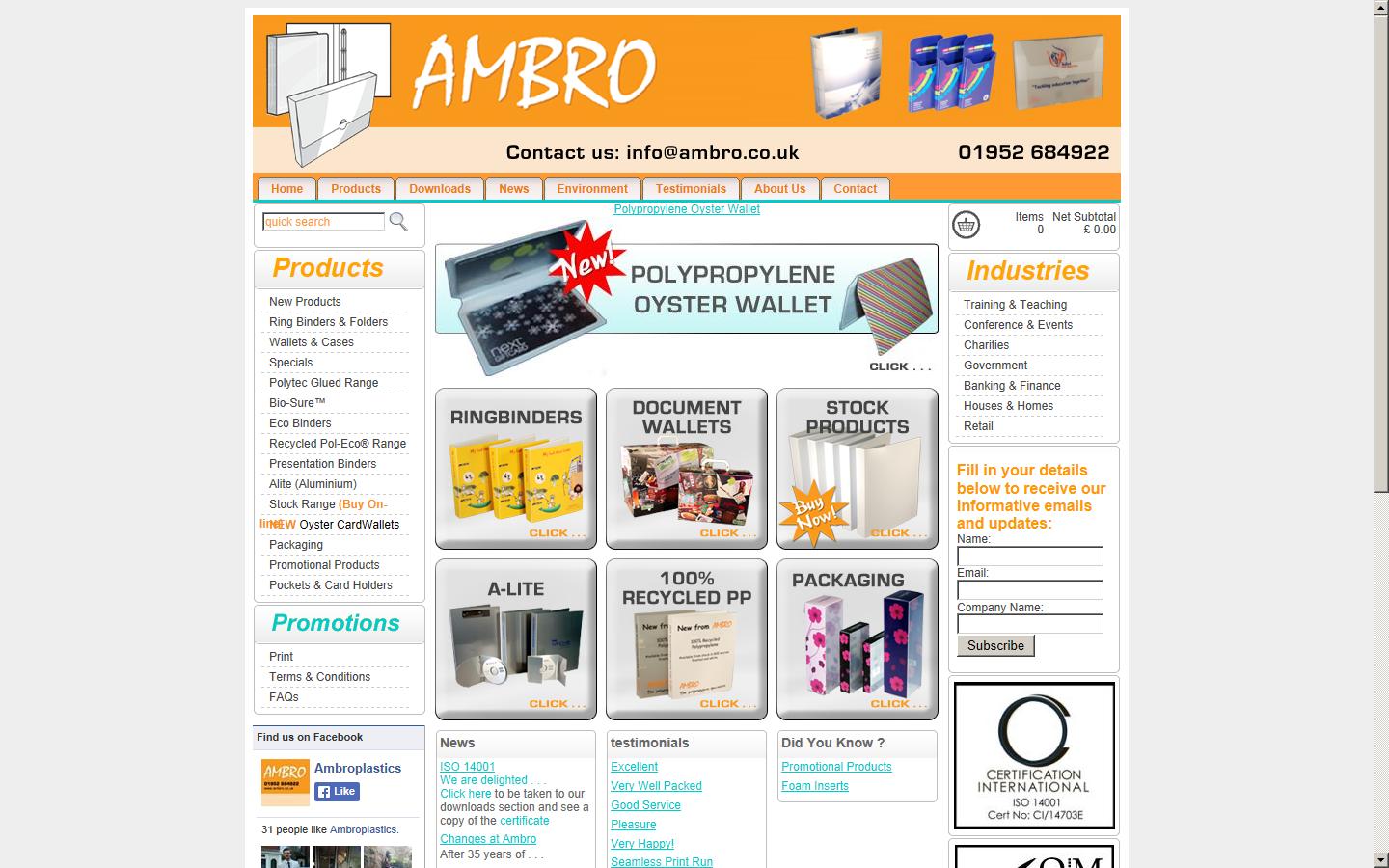 Ambroplastics Ltd Website