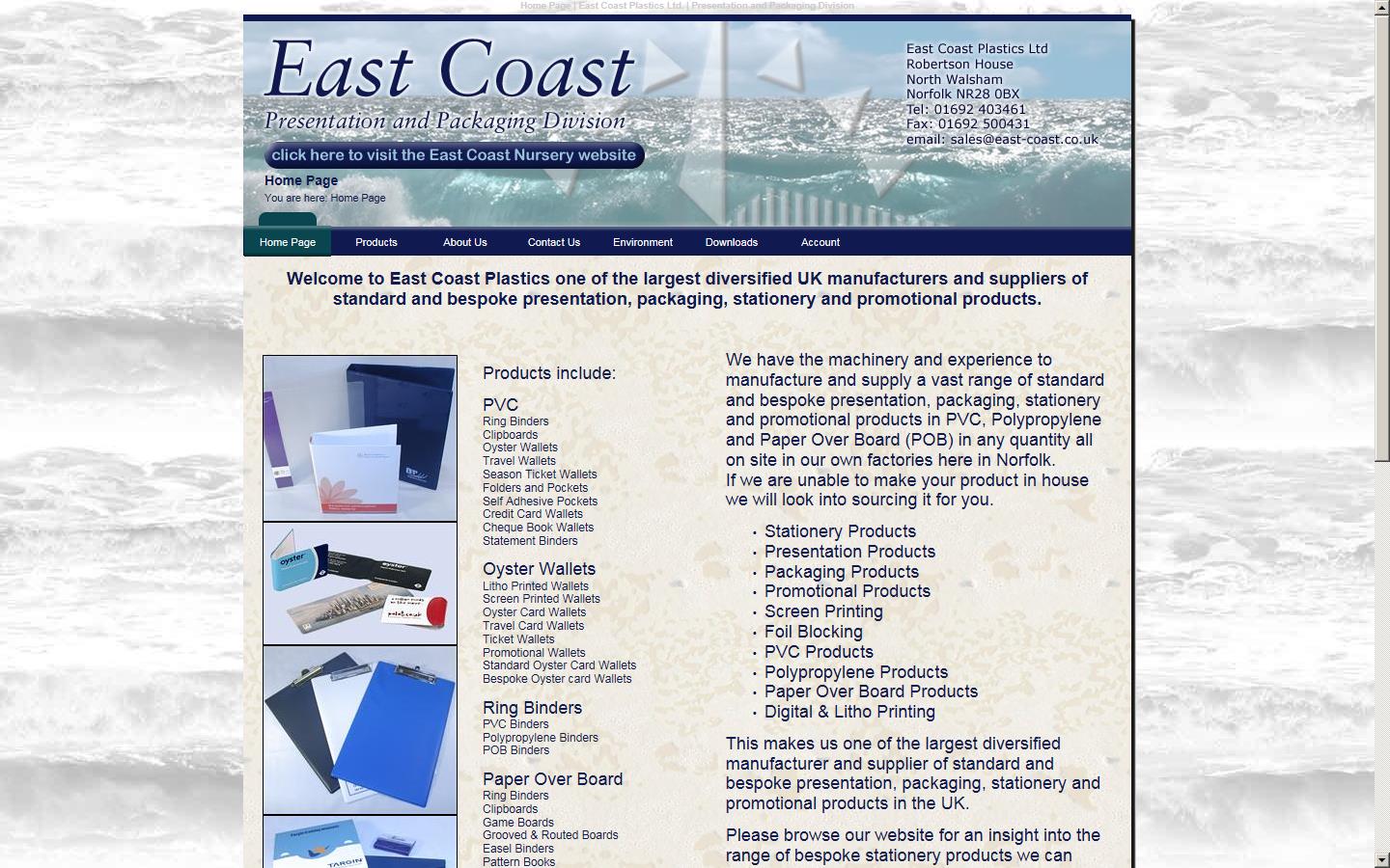 East Coast Plastics Ltd Website