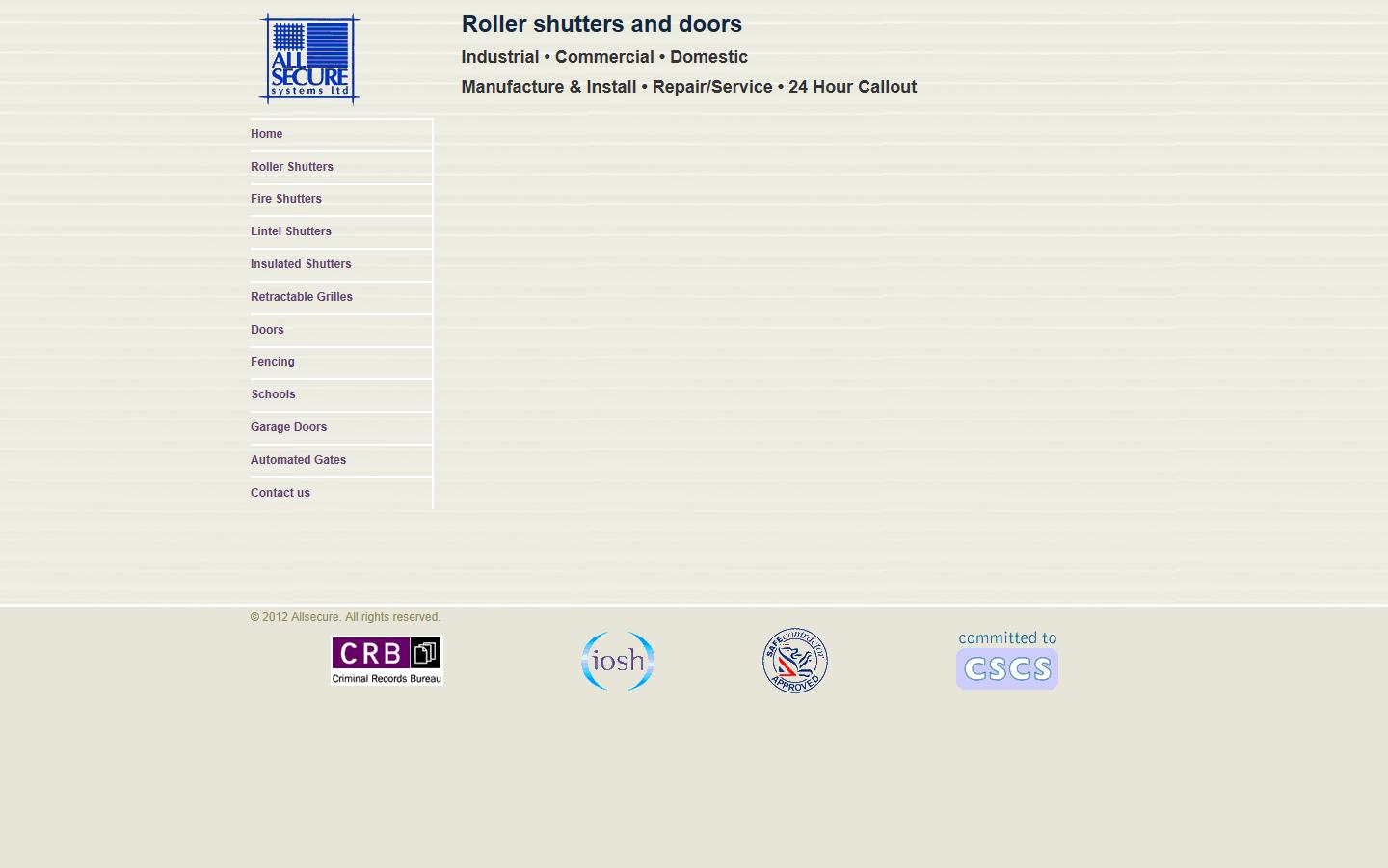 All Secure Roller Shutters Website