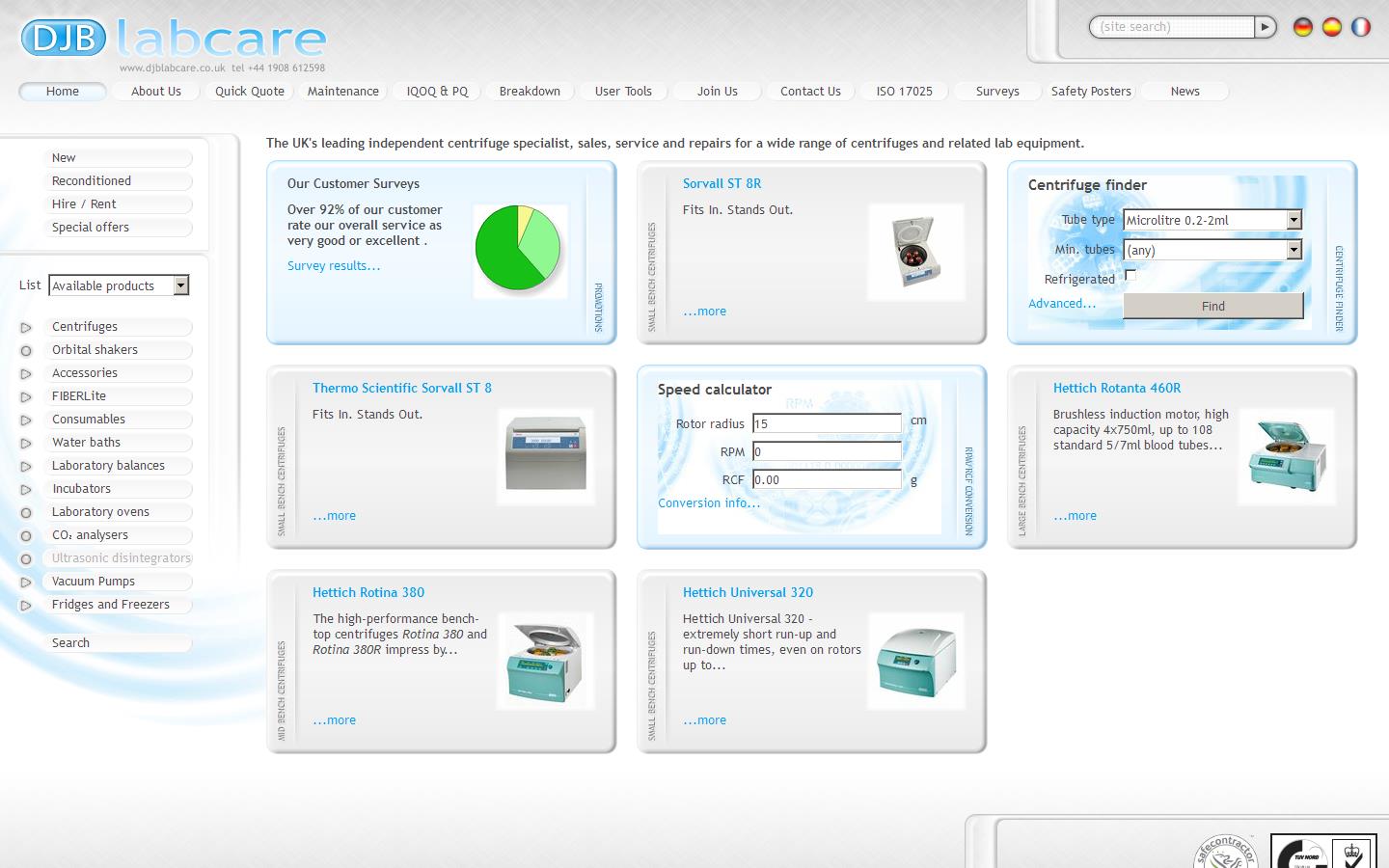 DJB Labcare Website