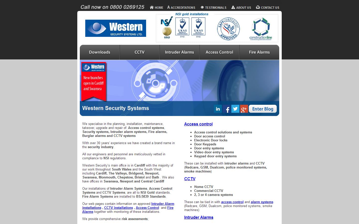 Western Security Systems Ltd Website