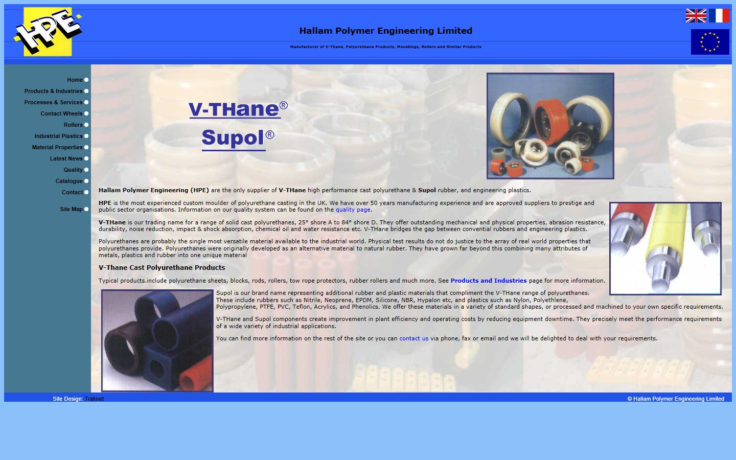 Hallam Polymer (Engineering) Ltd Website