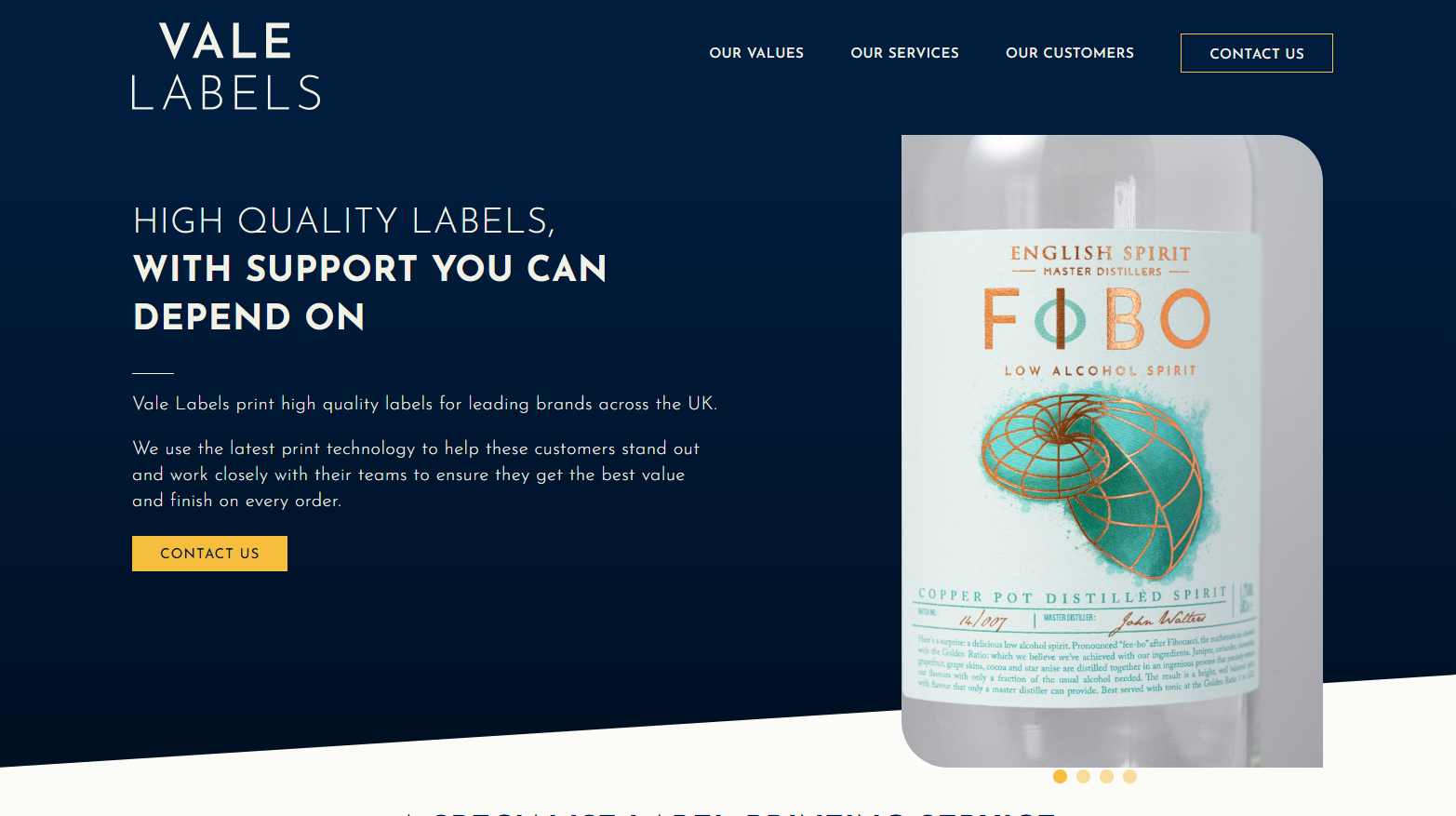 Vale Labels Website