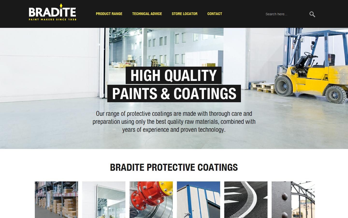 Bradite Paints Ltd Website