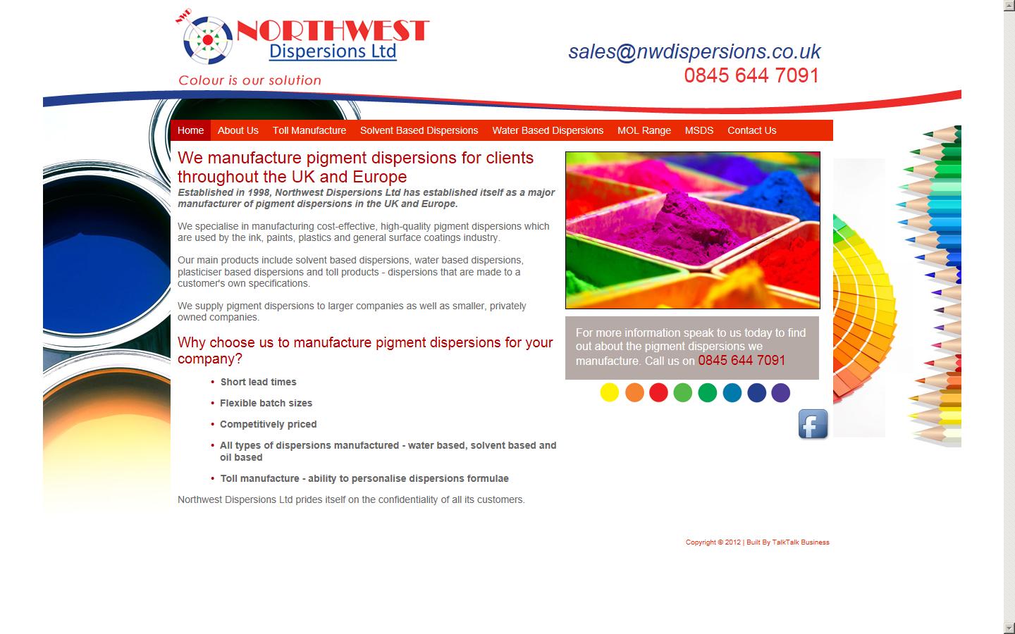 North West Dispersions Ltd Website