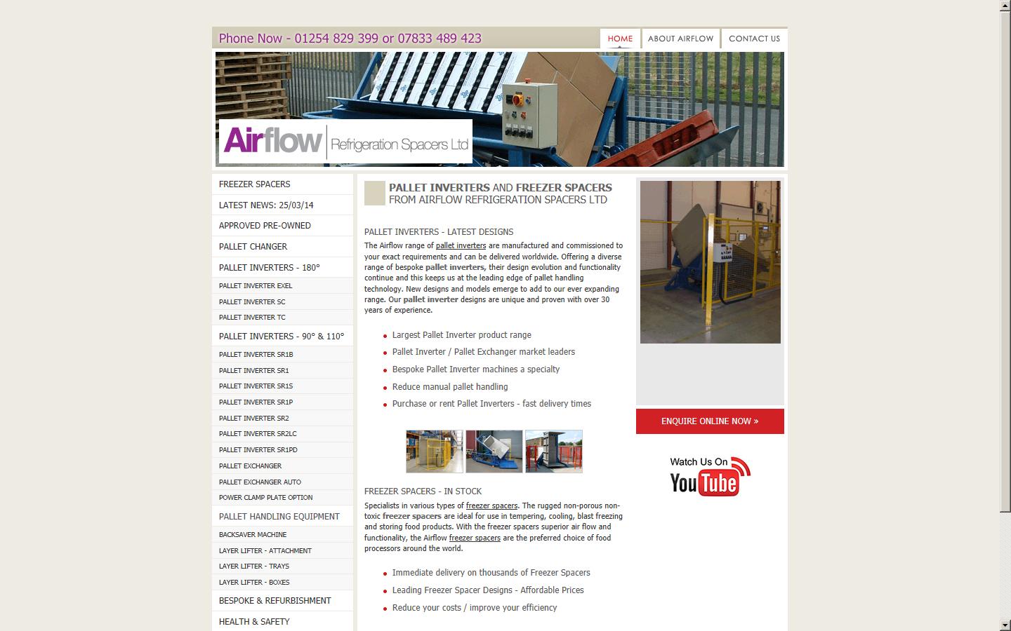 Airflow Pallet Inverters Ltd Website