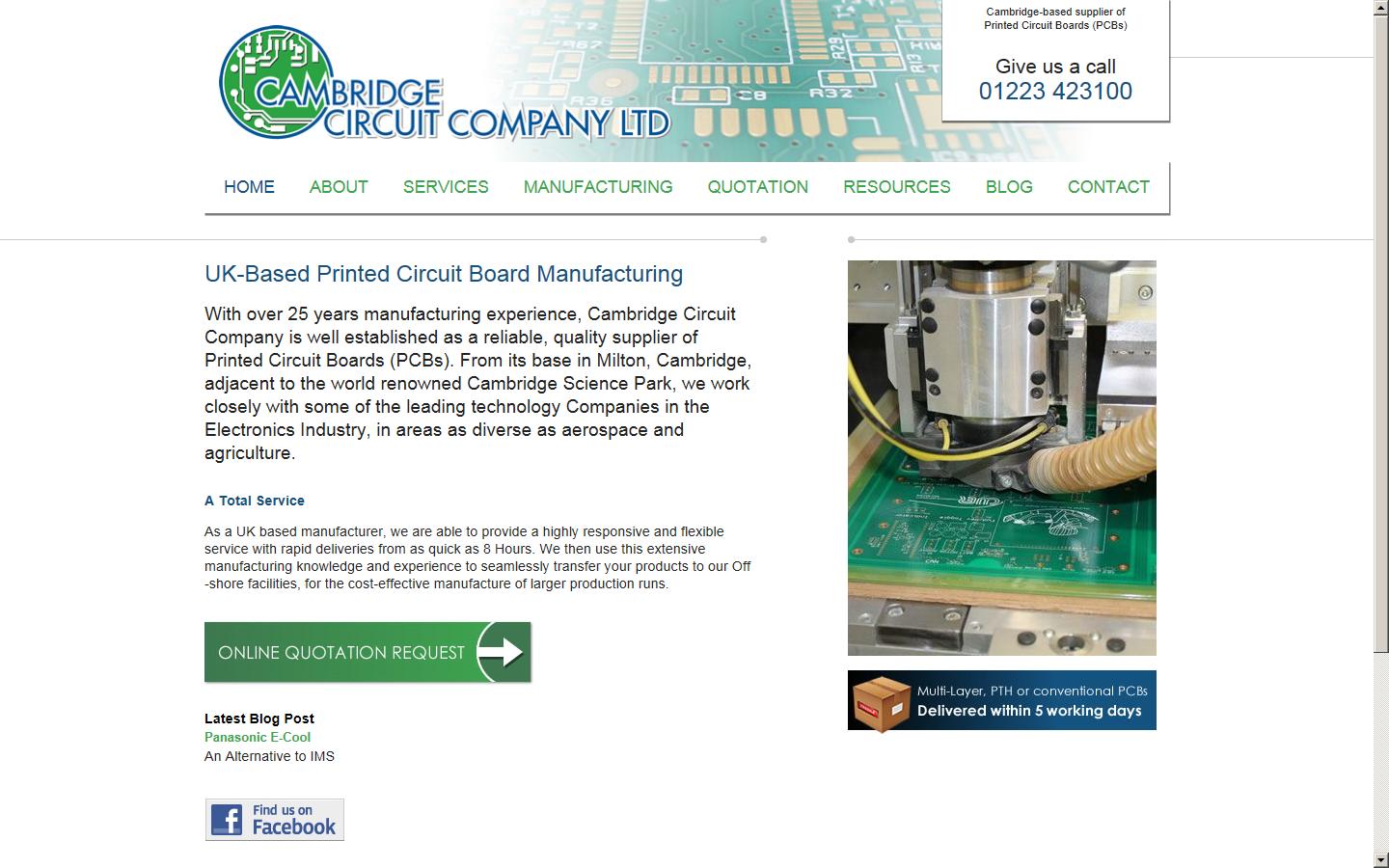 Cambridge Circuit Co. Ltd Website