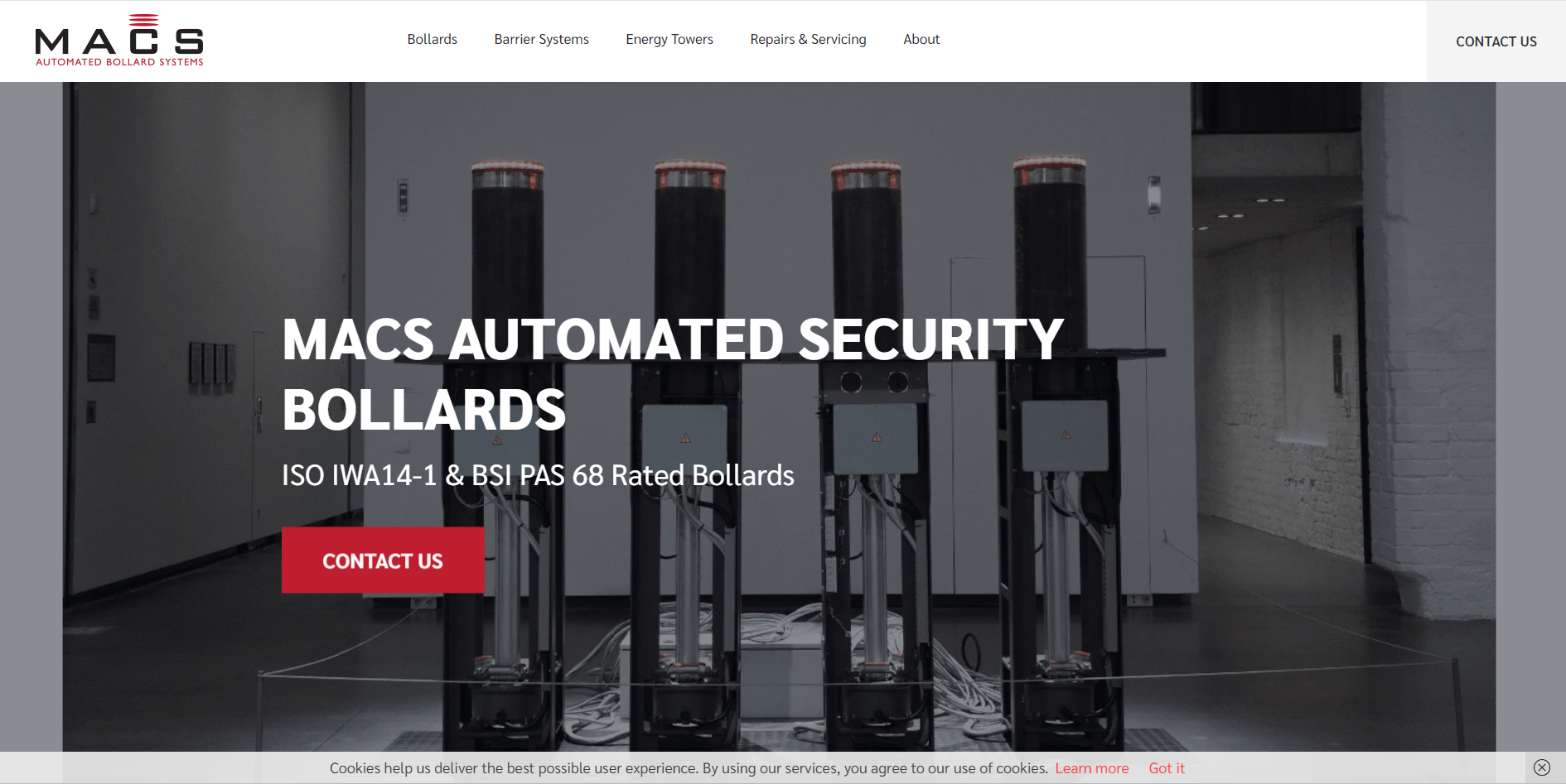 MACS Automated Bollard Systems Ltd Website