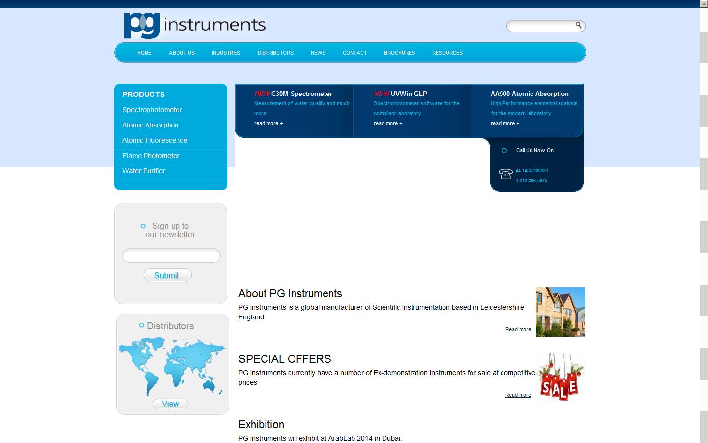 PG Instruments Ltd Website