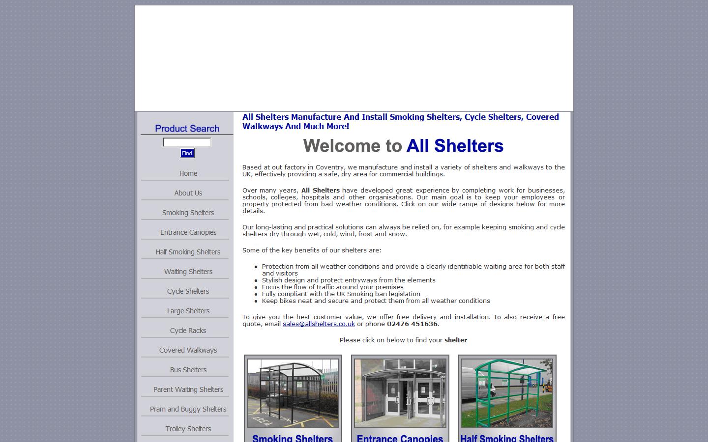 All Shelters Website