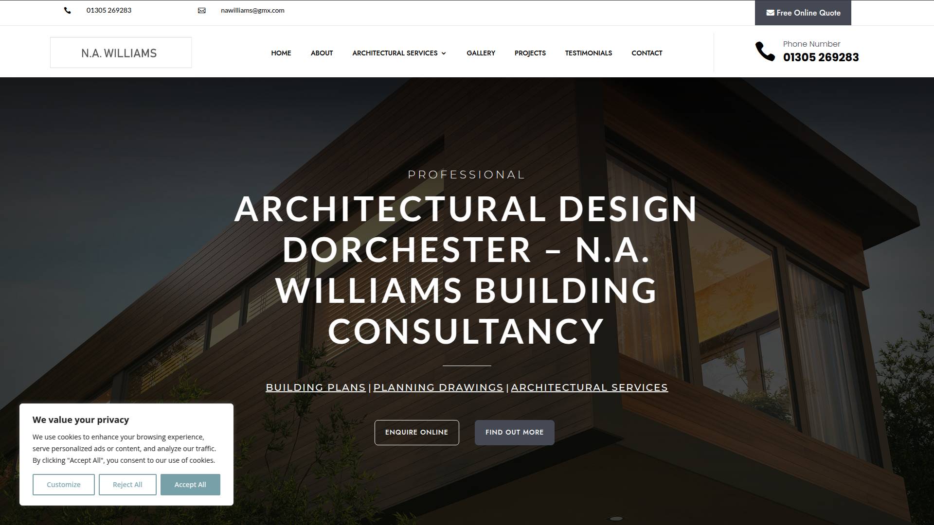 N.A Williams Building Consultancy Ltd Website