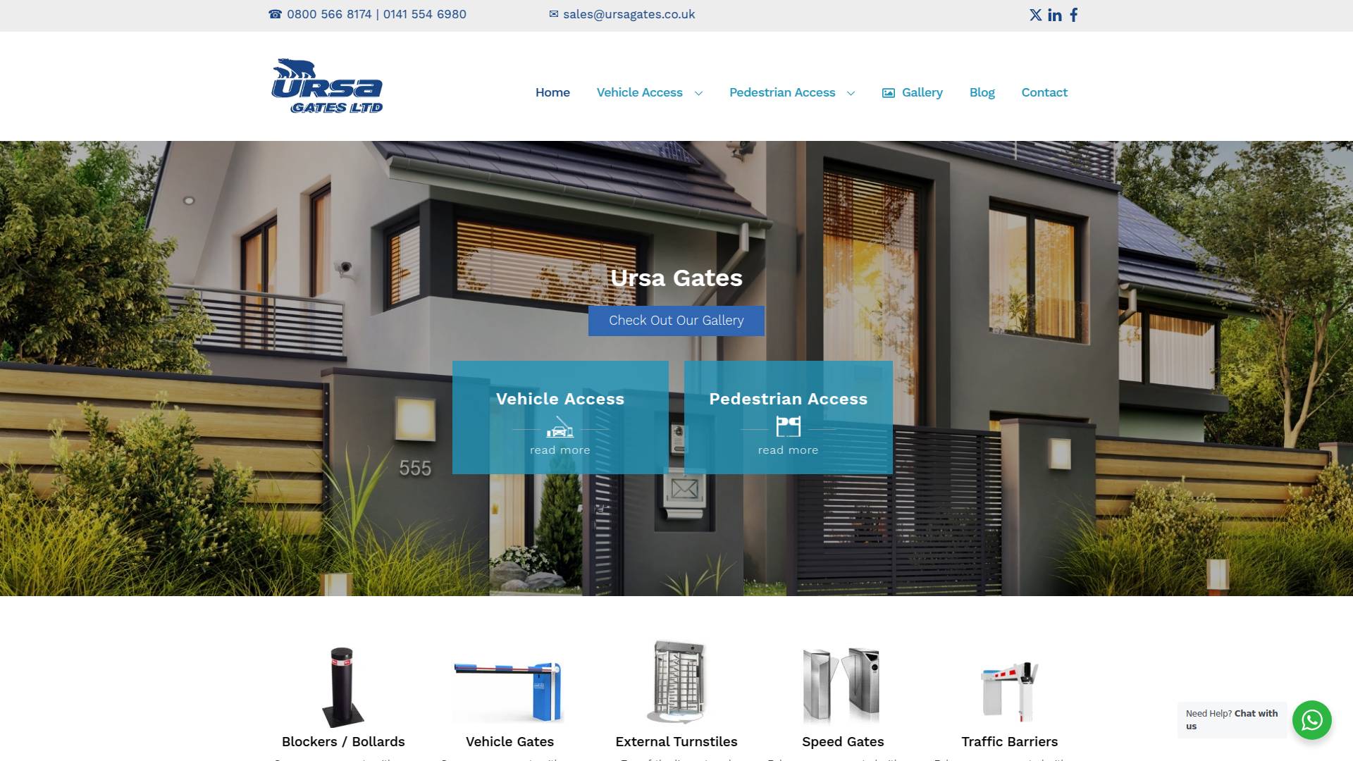 URSA Gates Ltd Website