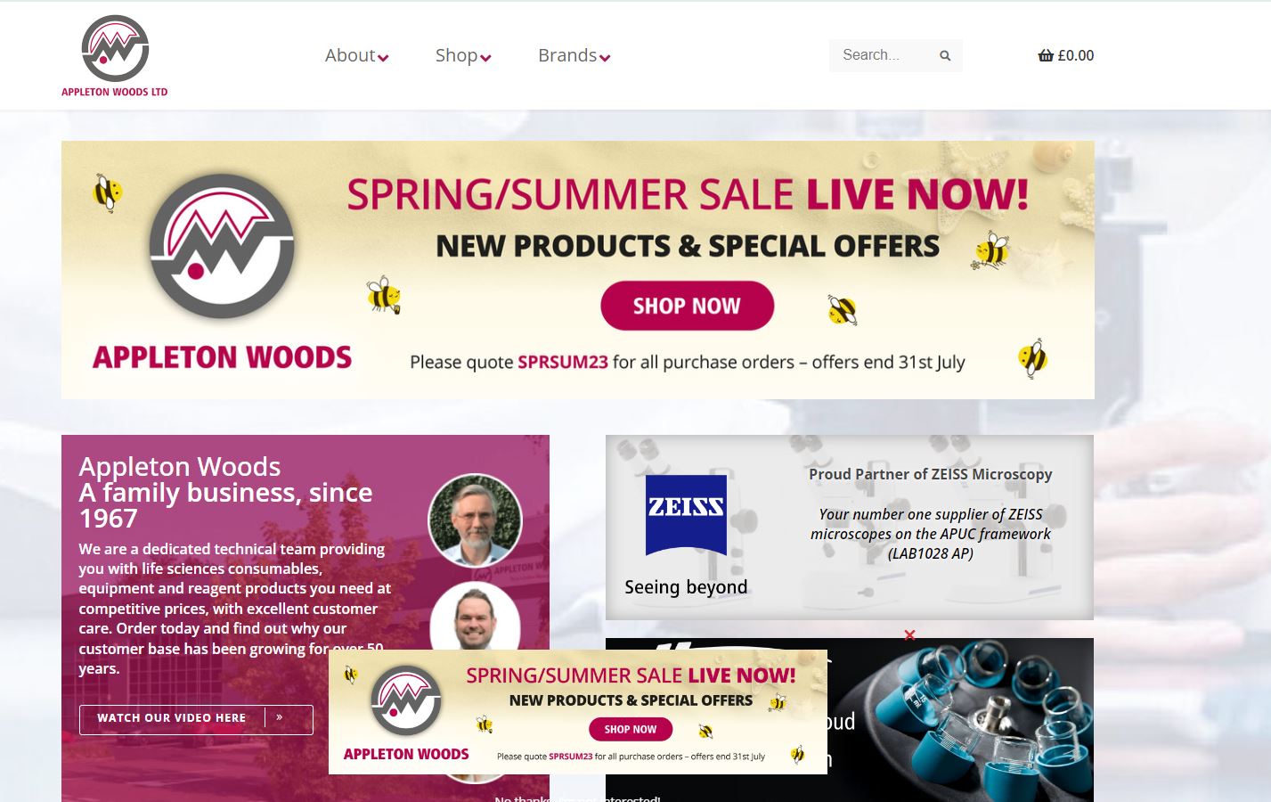 Appleton Woods - UK Lab Supplies Website