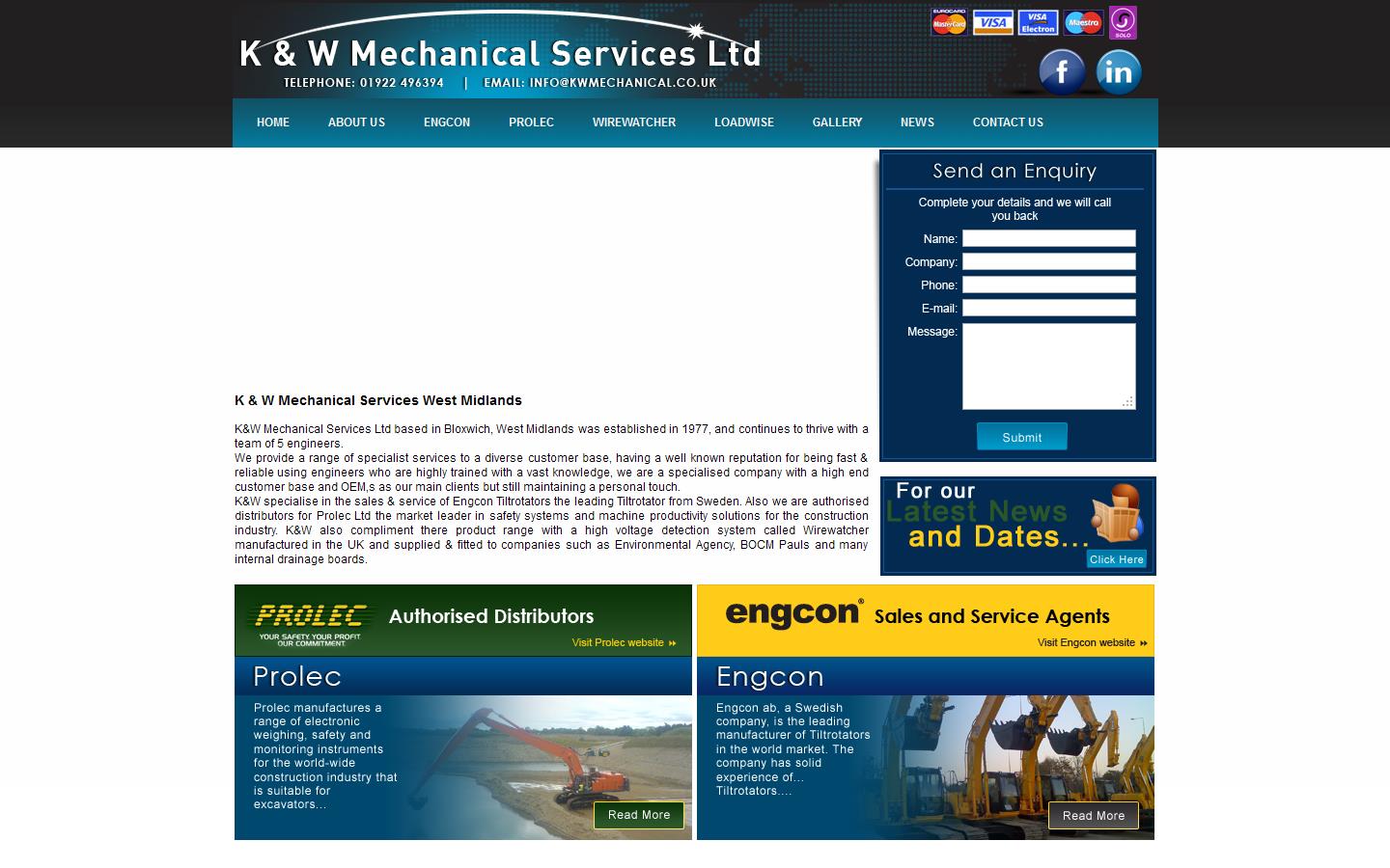 K & W (Mechanical Services) Ltd Website