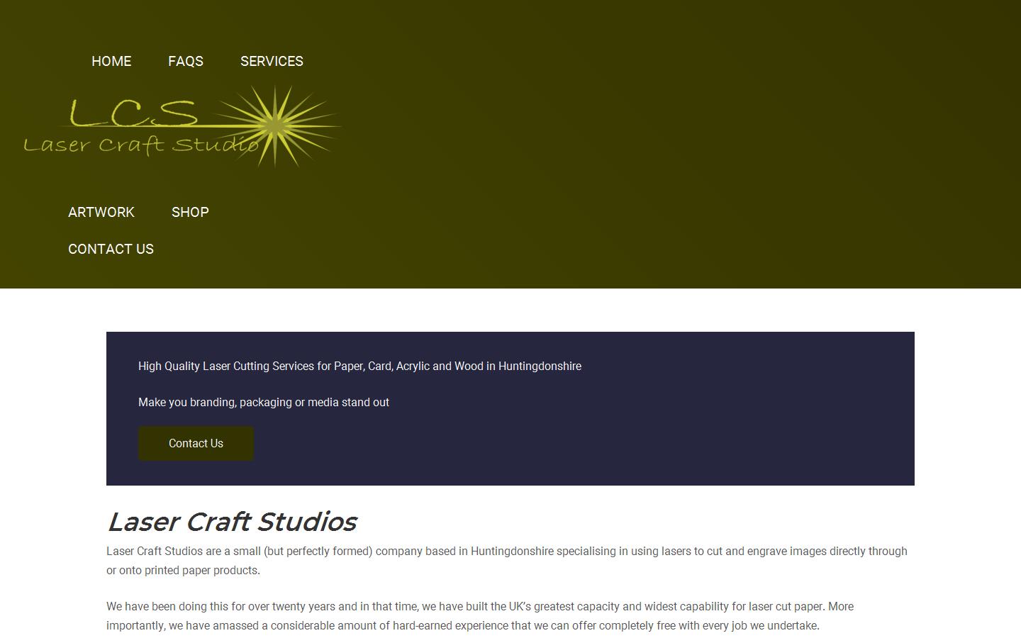 Lasercraft Website