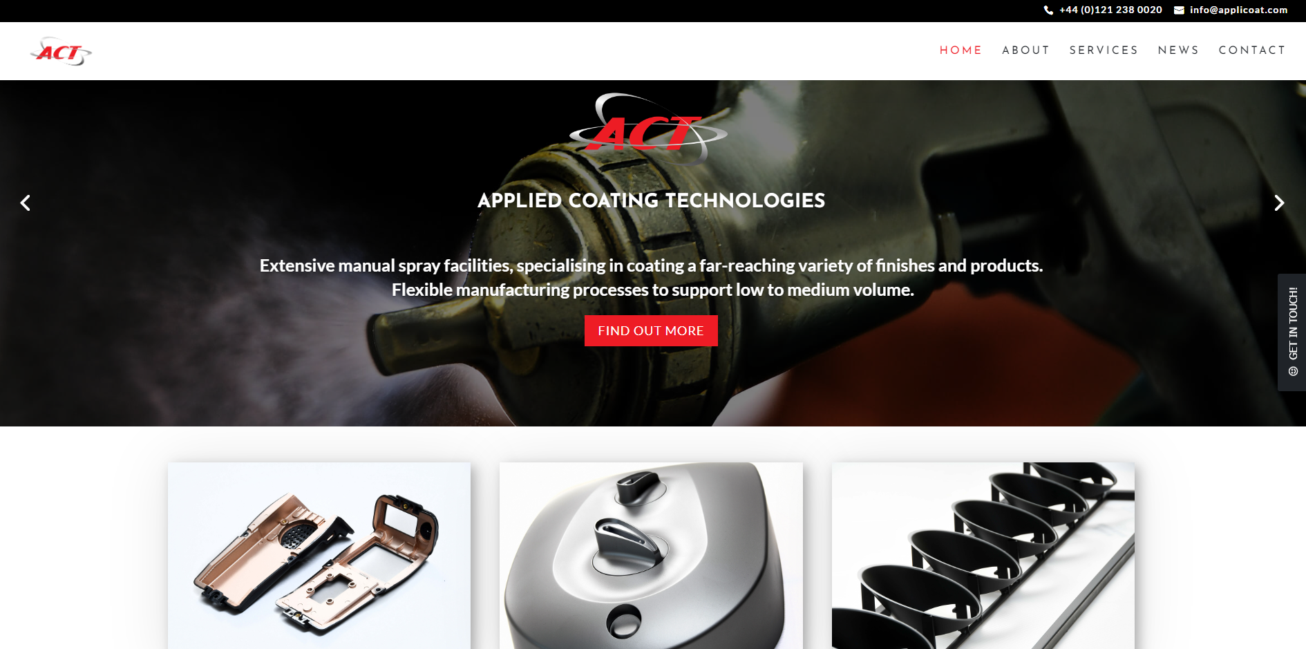 Applied Coating Technologies Ltd - ACT Website